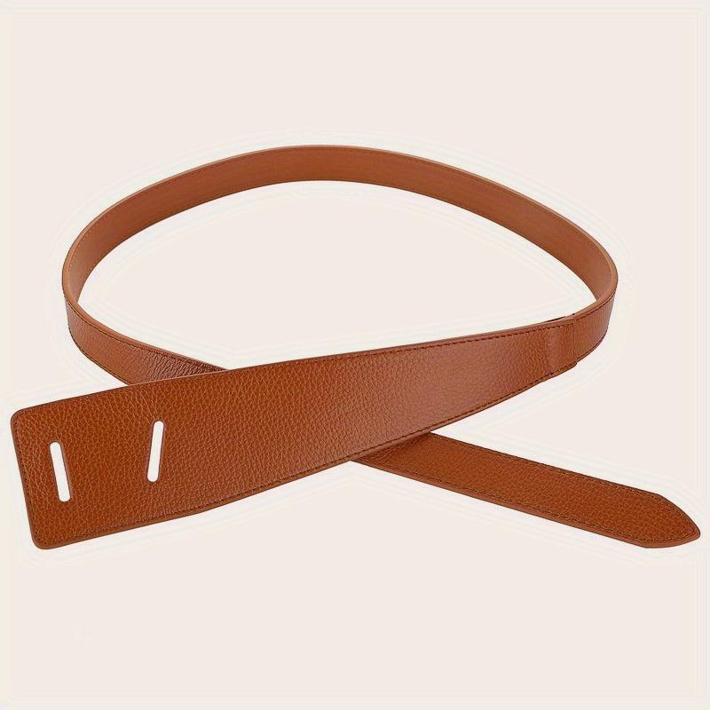 Knotted PU Leather Belt Casual Wide Coat Dress Girdle For Women