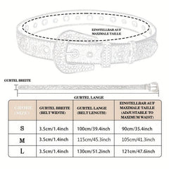 Glitter Y2K Hip Hop Belt Hollow Out Jeans Pants Belt
