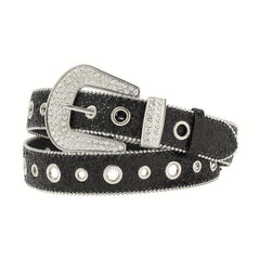 Glitter Y2K Hip Hop Belt Hollow Out Jeans Pants Belt