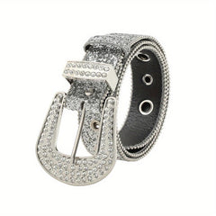 Glitter Y2K Hip Hop Belt Hollow Out Jeans Pants Belt