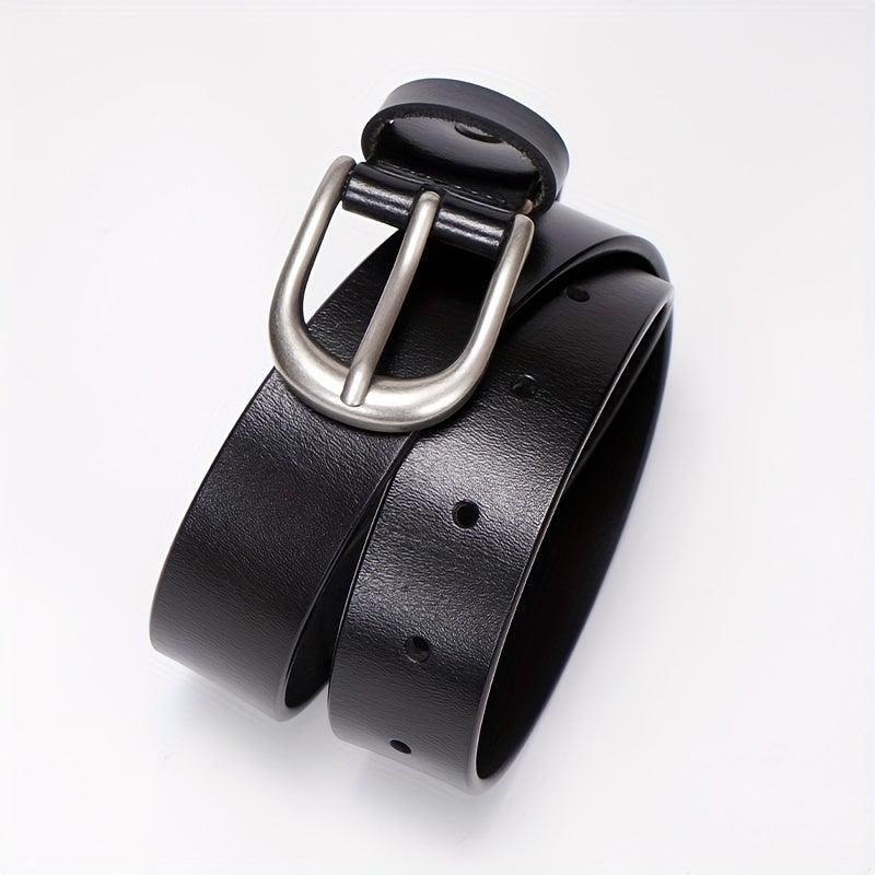 Leather Casual Belt Oval Pin Buckle Pants Jeans Belts Plus Size