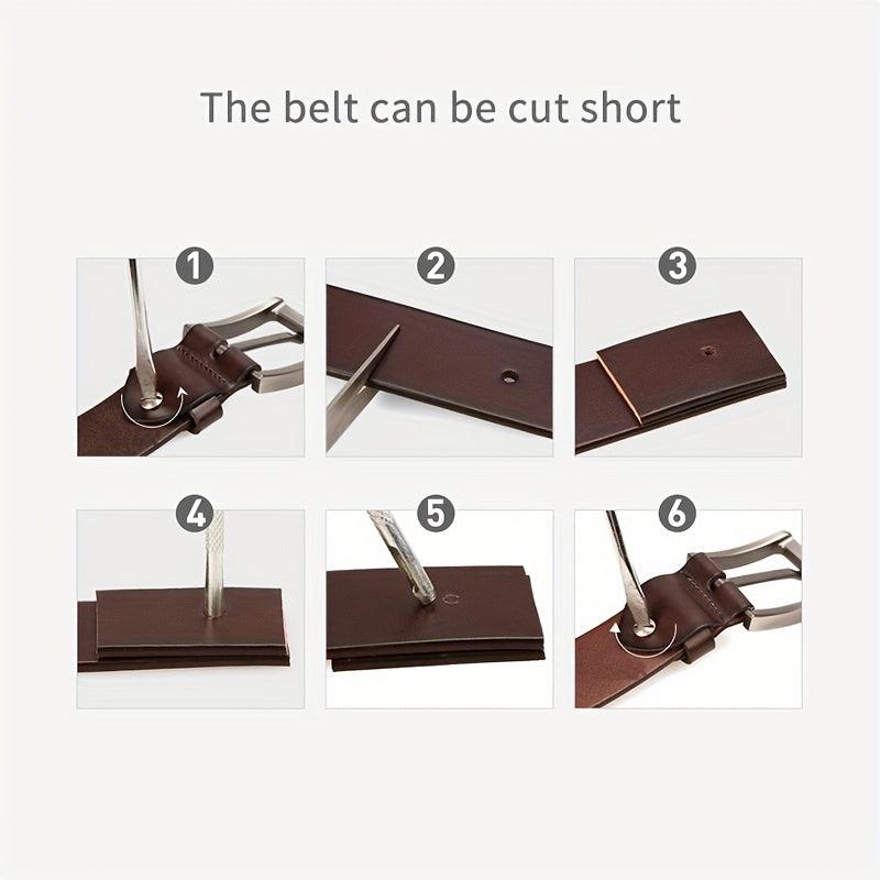 Leather Casual Belt Oval Pin Buckle Pants Jeans Belts Plus Size