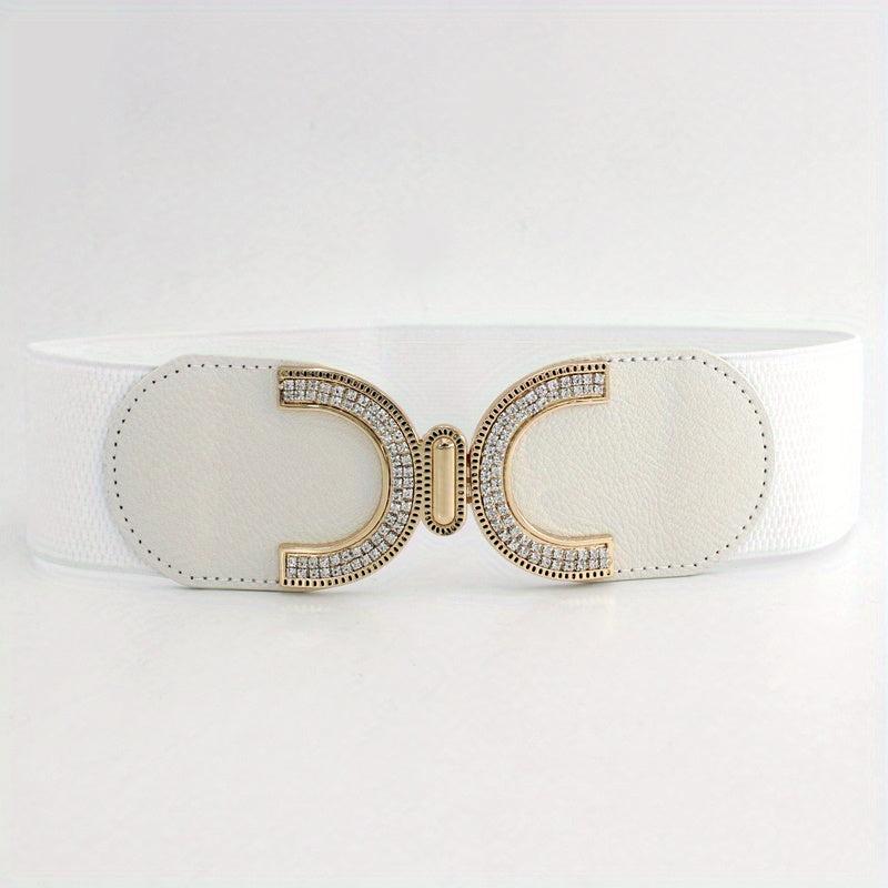 Rhinestone Buckle Corset Belt - Stylish Dress and Jean Accessory