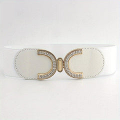 Rhinestone Buckle Corset Belt - Stylish Dress and Jean Accessory