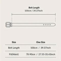 Metal Pin Buckle Thin Belt PU Leather Solid Belts Women Pants Dress Coat Belts