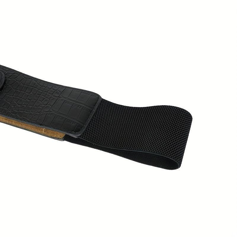 Vintage Wide Belt with Large Pin Buckle for Women