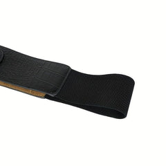 Vintage Wide Belt with Large Pin Buckle for Women