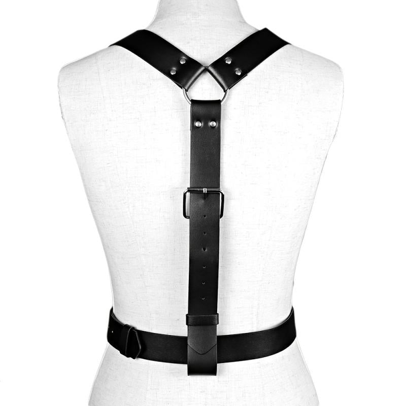 PU Leather Harness Belt Ladies Body Suspenders Belt Punk Belt