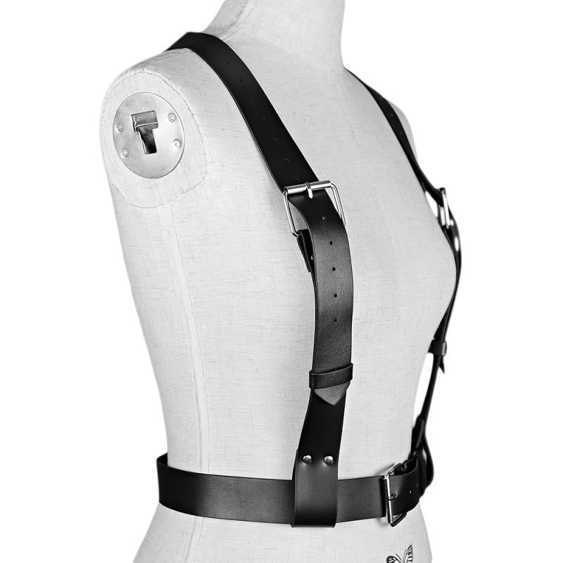 PU Leather Harness Belt Ladies Body Suspenders Belt Punk Belt