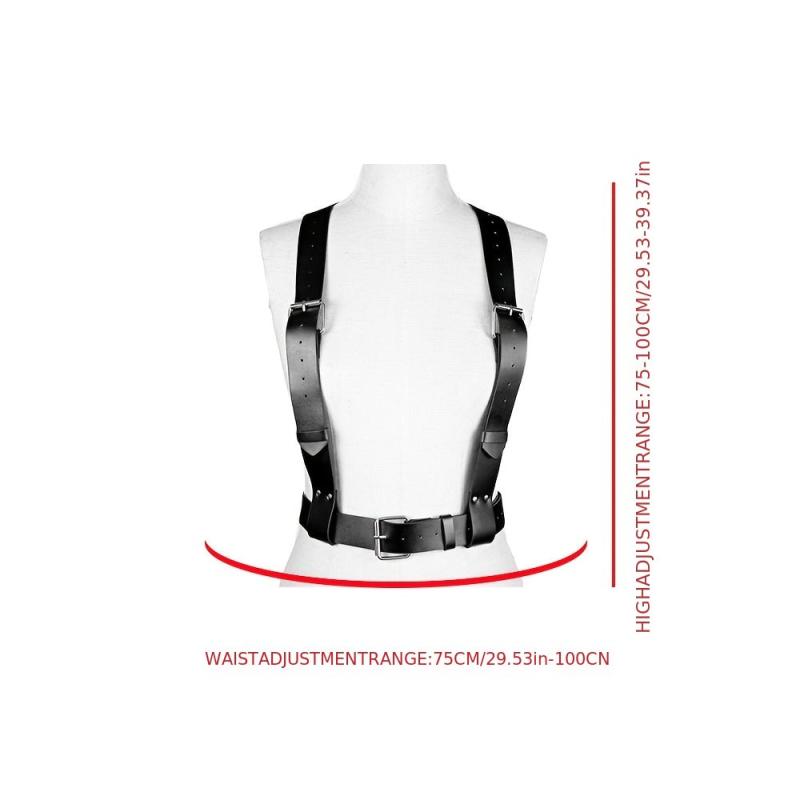 PU Leather Harness Belt Ladies Body Suspenders Belt Punk Belt