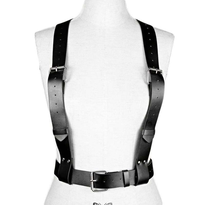 PU Leather Harness Belt Ladies Body Suspenders Belt Punk Belt