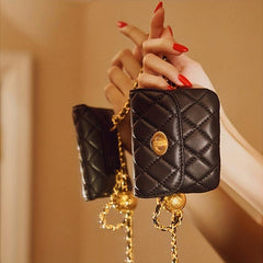 Vintage Leather Chain Belt Bag for Women