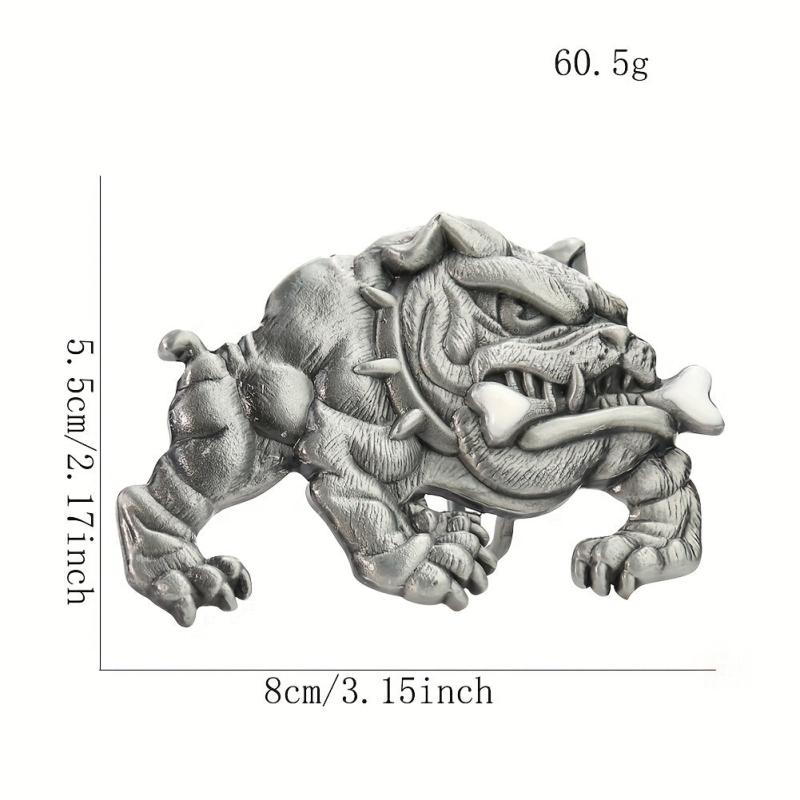 Western Retro Dog Bone Belt Buckle for Denim Waistband
