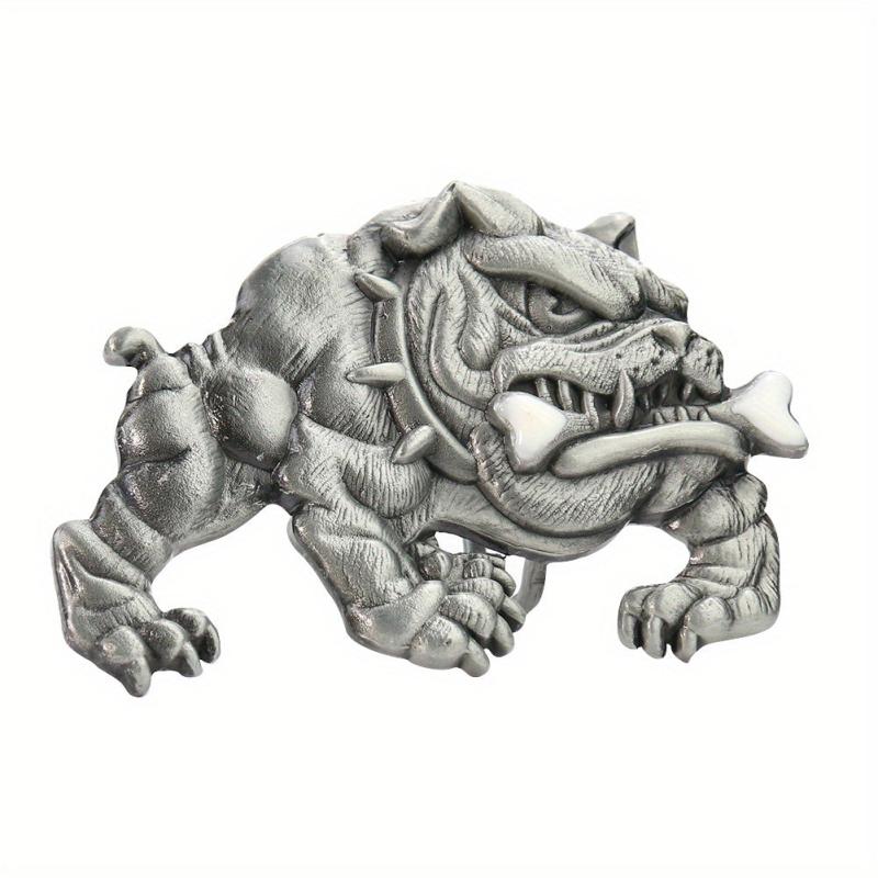 Western Retro Dog Bone Belt Buckle for Denim Waistband