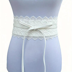 Boho Lace Waist Belt Wrap Around Wide Girdle for Dresses