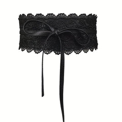 Boho Lace Waist Belt Wrap Around Wide Girdle for Dresses