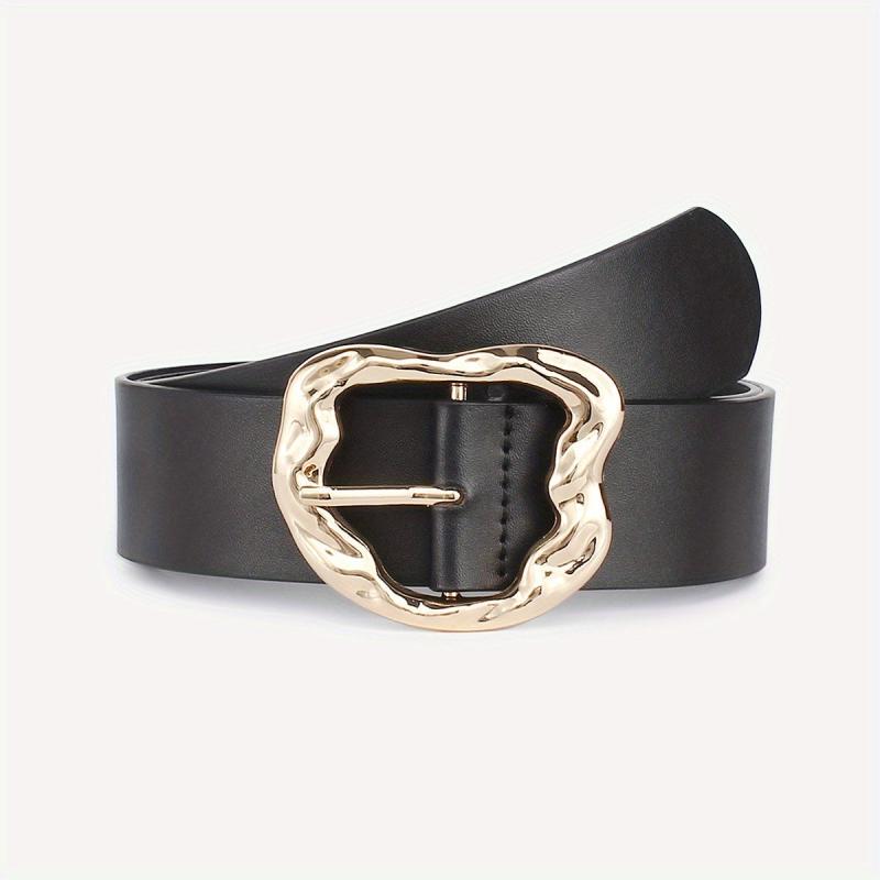 Metal Buckle PU Belt Unisex Casual Jeans Pants Belt For Women