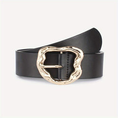 Metal Buckle PU Belt Unisex Casual Jeans Pants Belt For Women
