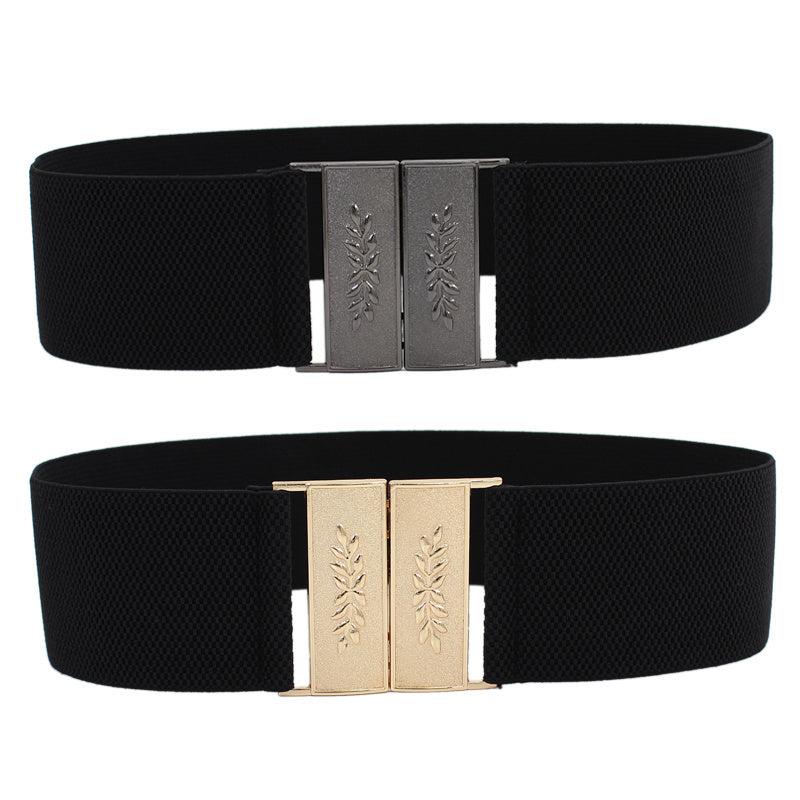 Vintage Elastic Belt for Women Sweater Dresses Wide Waist Cover