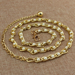 Pearl Waist Chain Women's Decorative Belt Skirt Dress Thin Belt