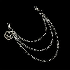 Pentagram Charm Pants Chain Punk Accessories