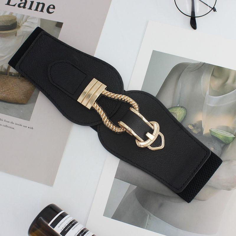 Women's Elastic Flower Shaped Waist Belt for Dress Skirt