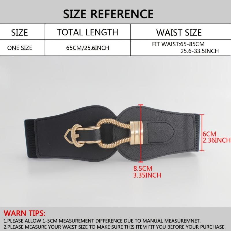 Women's Elastic Flower Shaped Waist Belt for Dress Skirt