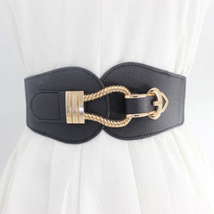 Women's Elastic Flower Shaped Waist Belt for Dress Skirt