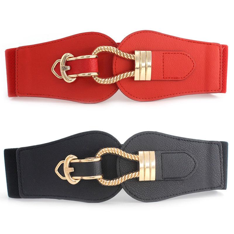 Women's Elastic Flower Shaped Waist Belt for Dress Skirt