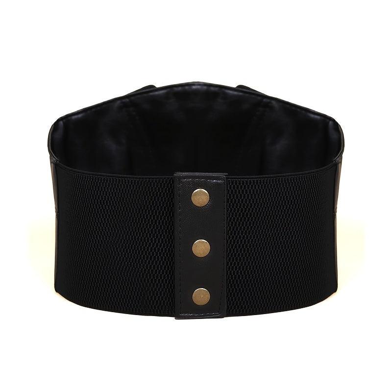 Womens Lace Up Corset Belt Wide Elastic Waist Belt