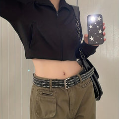 Y2K Rivet Eyelet Belt for Women