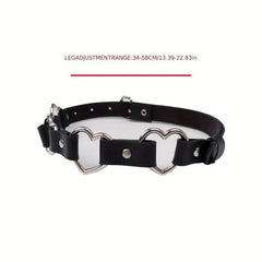 Punk Heart Garter Leg Ring Rivet Thigh Harness Belt