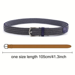 Braided Stretch Pin Buckle Men's Belt Outdoor Casual Jeans Waiststrap