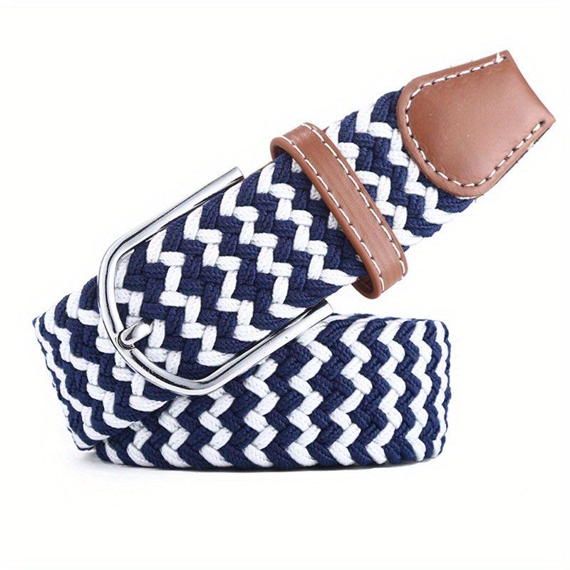 Braided Stretch Pin Buckle Men's Belt Outdoor Casual Jeans Waiststrap