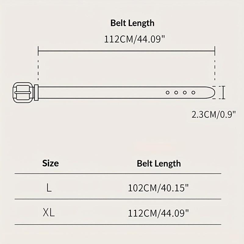 Golden Round Buckle Belt Casual Solid Belt Jeans Pants Belt For Women