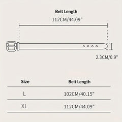 Golden Round Buckle Belt Casual Solid Belt Jeans Pants Belt For Women
