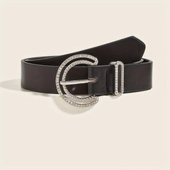 Rhinestone Hollow Out Pin Buckle Belt for Women