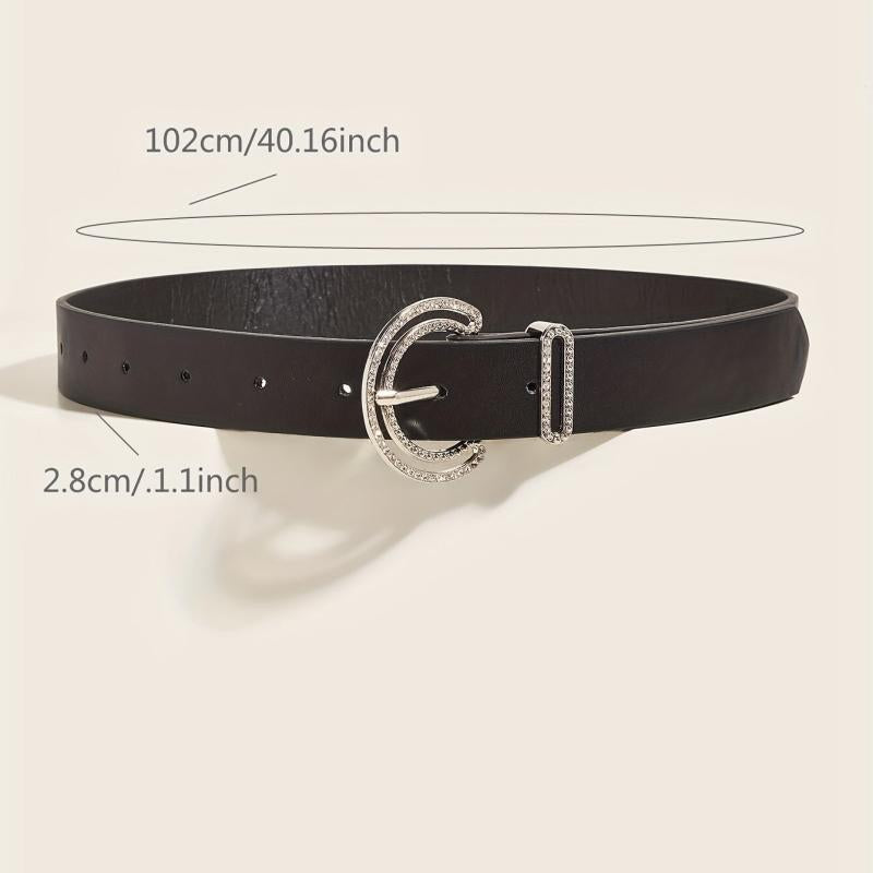 Rhinestone Hollow Out Pin Buckle Belt for Women