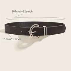 Rhinestone Hollow Out Pin Buckle Belt for Women