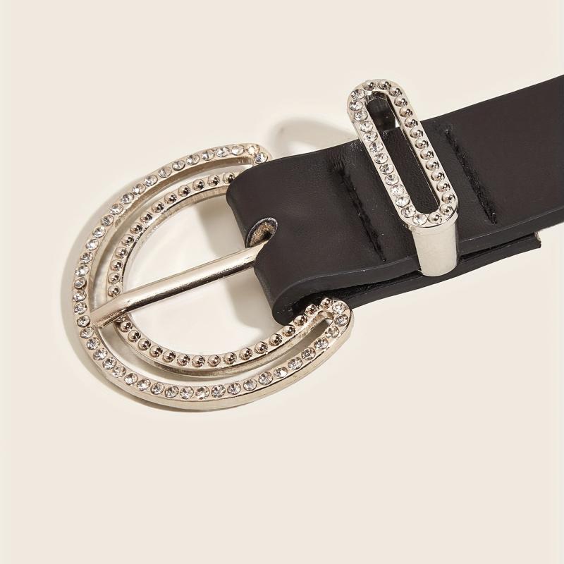 Rhinestone Hollow Out Pin Buckle Belt for Women