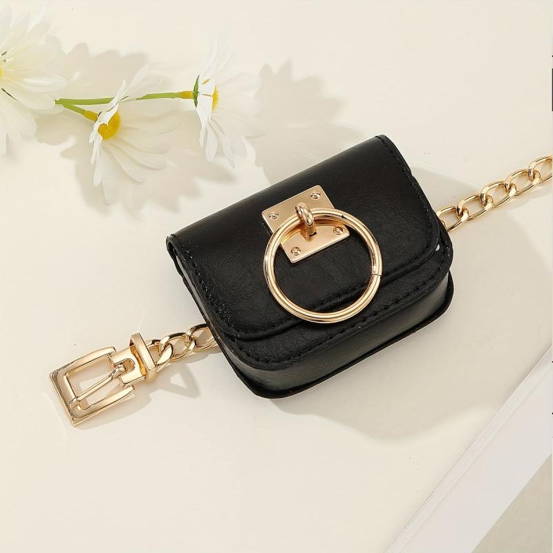 Women's Chain Waist Bag Crossbody Waist Purse Detachable Evening Handbag
