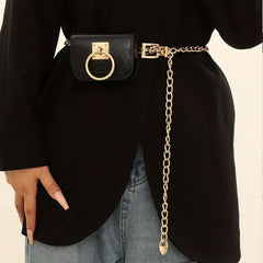 Women's Chain Waist Bag Crossbody Waist Purse Detachable Evening Handbag