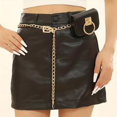 Women's Chain Waist Bag Crossbody Waist Purse Detachable Evening Handbag