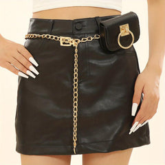 Women's Chain Waist Bag Crossbody Waist Purse Detachable Evening Handbag