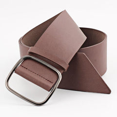 Women's Square Buckle PU Leather Jeans Casual Belts