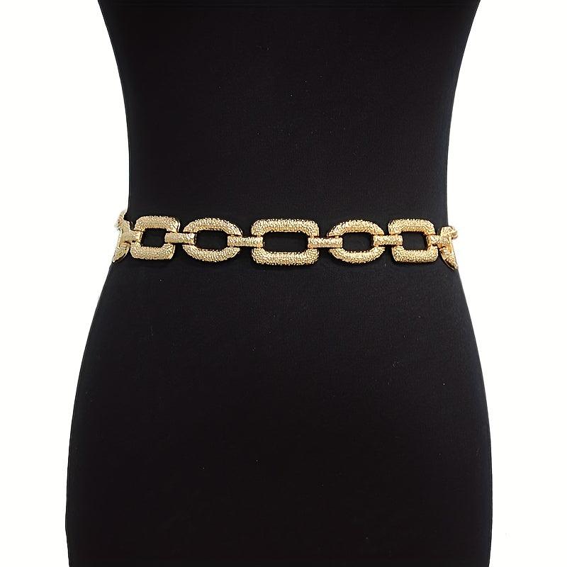 Metal Hollow Waist Chain Punk Women Dress Pendant Tassel Chain