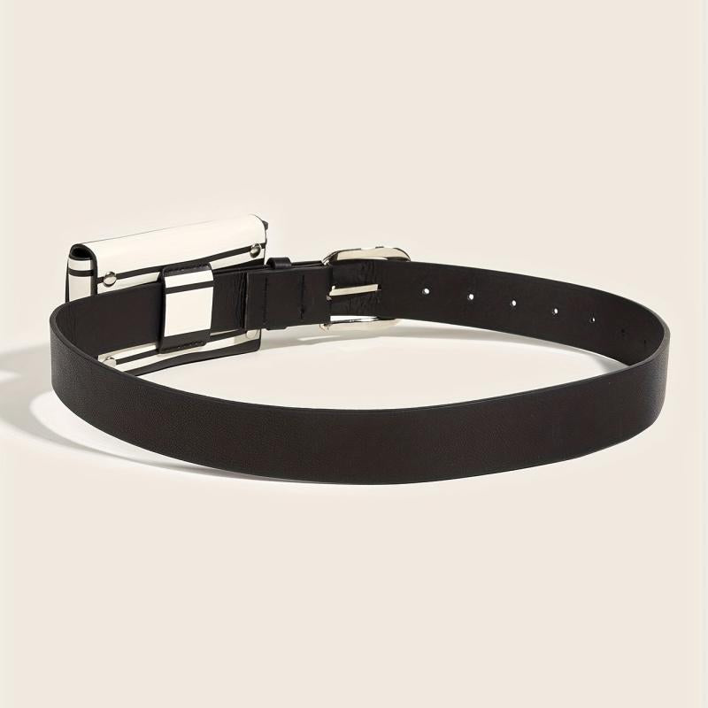 Hip Hop Striped Purse Belt PU Leather Crossbody Mini Bag Belt