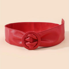 Wide Belt PU Leather Corset Girdle for Women