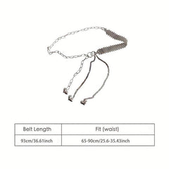 Heart Pendant Waist Chain Tassel Dress Girdle for Women
