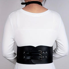 Gothic PU Leather Hollow Rivet Cage Bra Harness Belt Corset Waistband